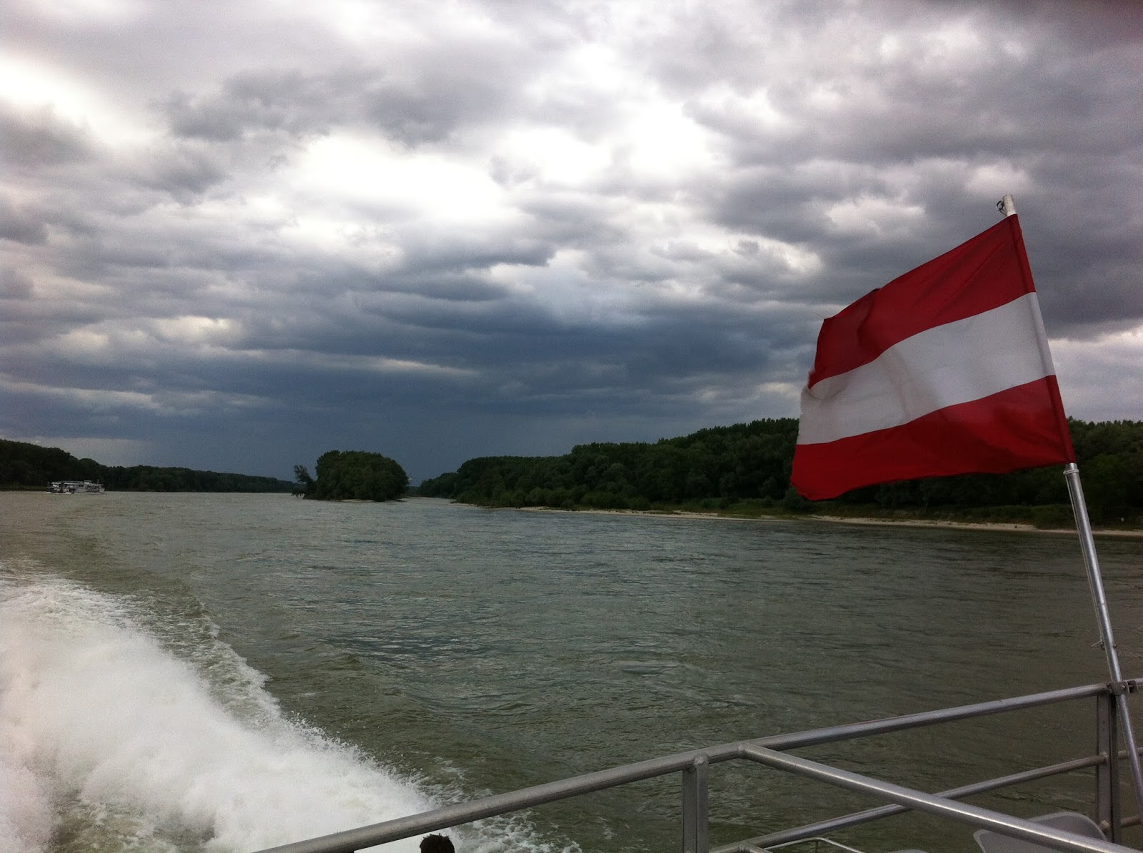 Sailing the Danube on my way to Bratislava