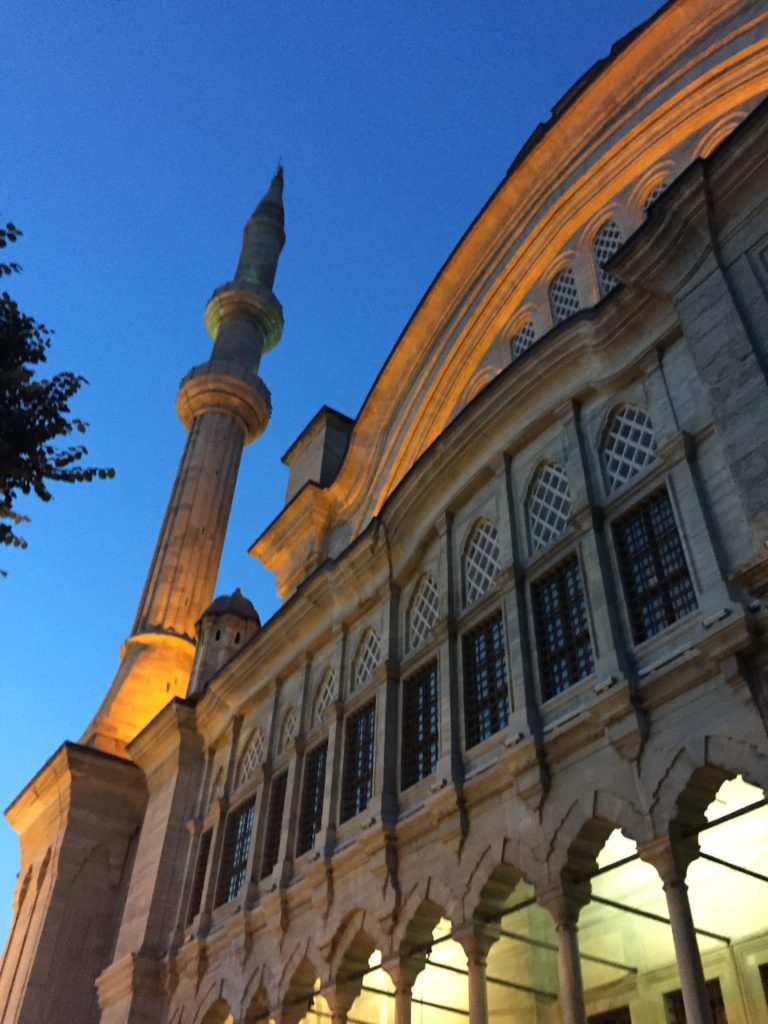 A minaret in Nuruosmaniye mosque