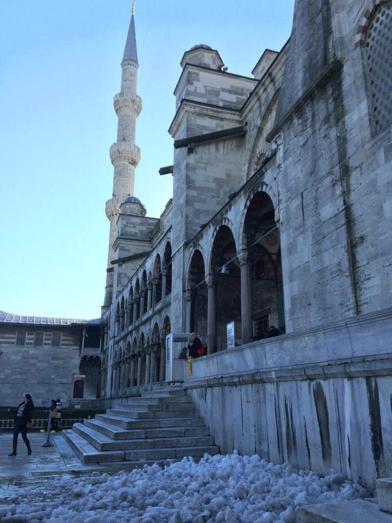 The Blue Mosque under some snow