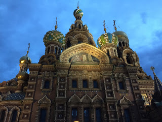 Church of the Savior on Spilled Blood at night