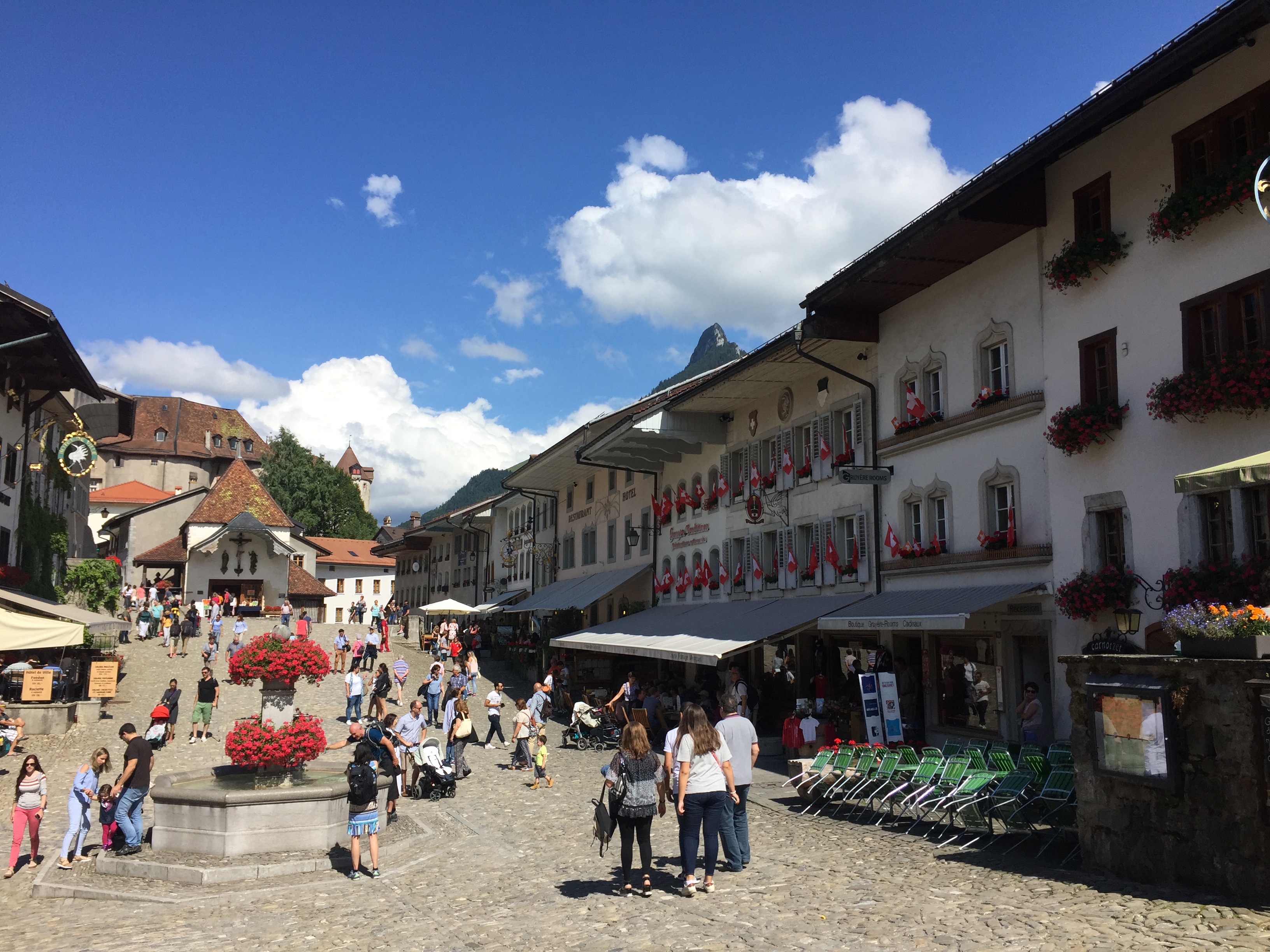 The main square of Gruyères