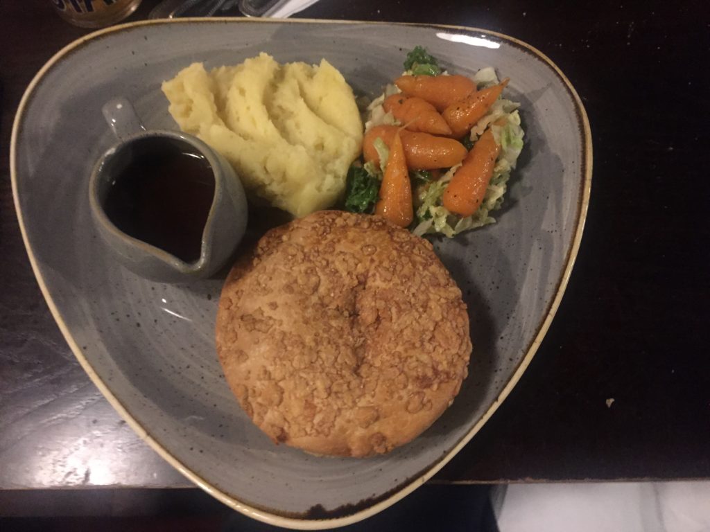 Chicken, ham and cheese pie at The Eagle & Child