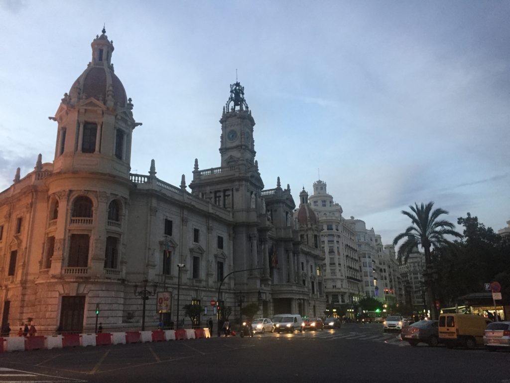 Valencia's town hall square