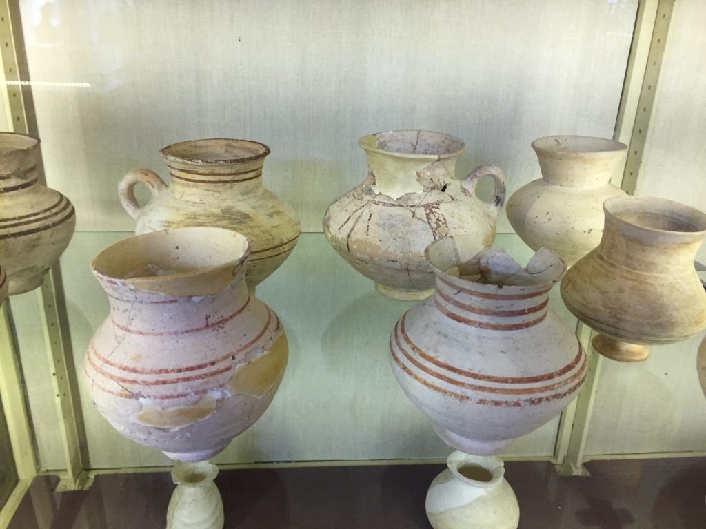Clay jars at the Jordan Archaeological Museum