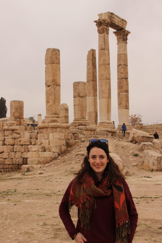 Posing in front of the Temple of Hercules