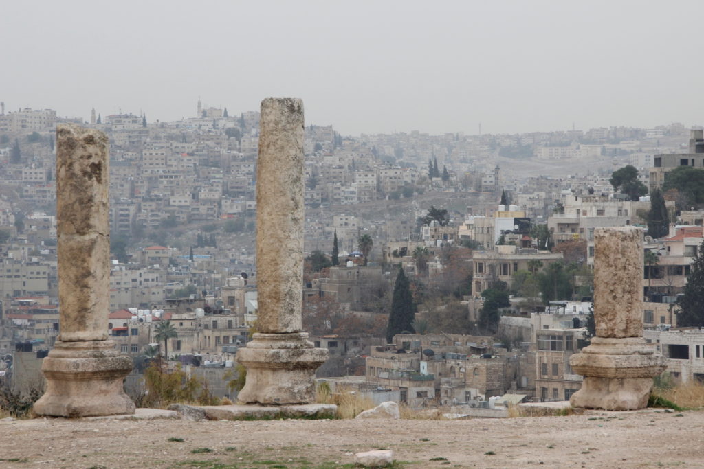 Ruins and the city in the background