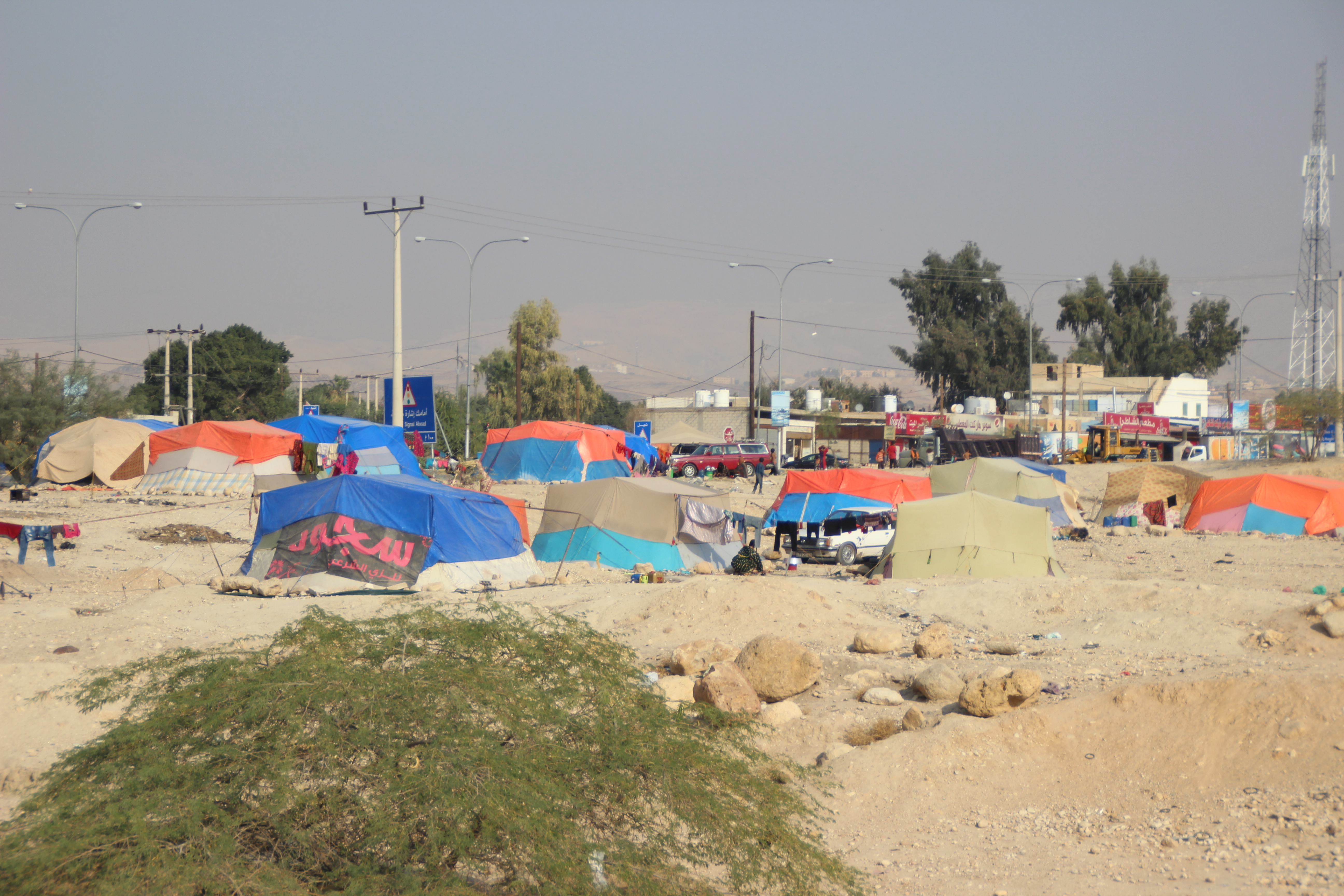 A camp between Dead Sea and Mount Nebo