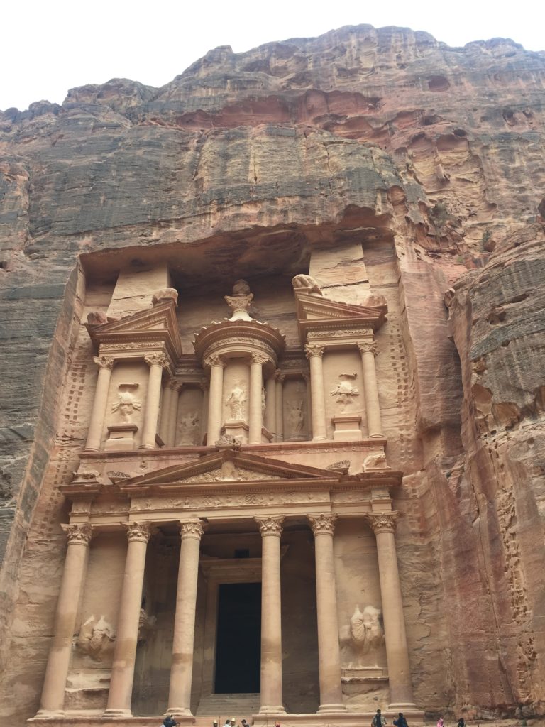 The Treasury carved out in the stone