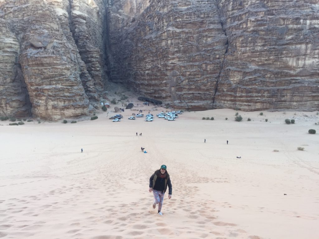 Climbing the sand dune