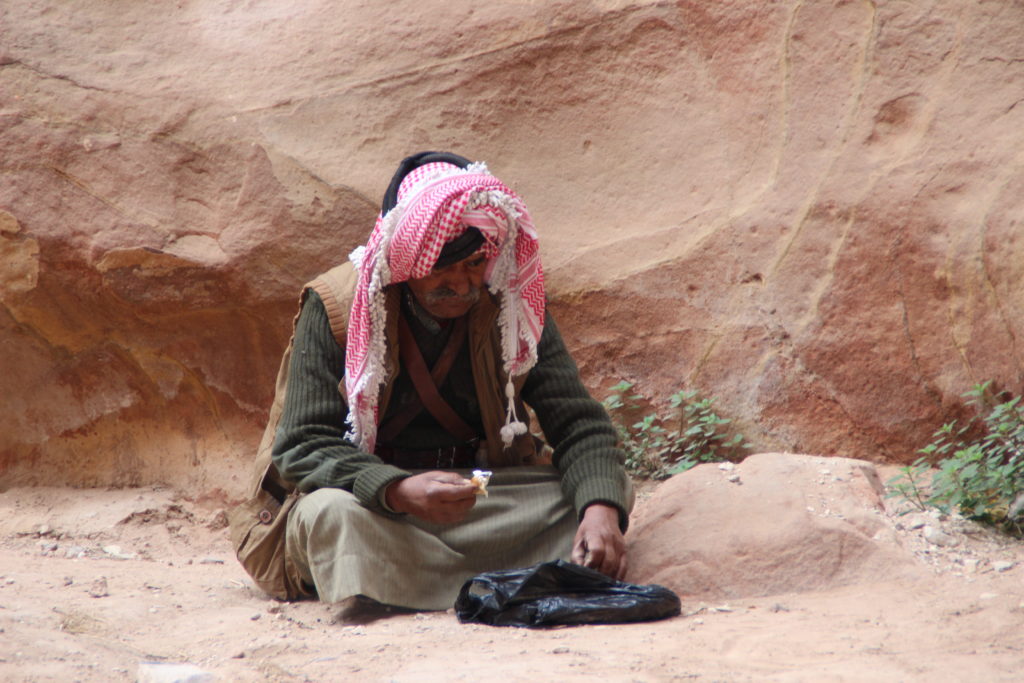 A Bedouin in the Siq