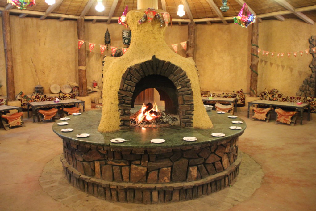 The life-saving oven in the communal area