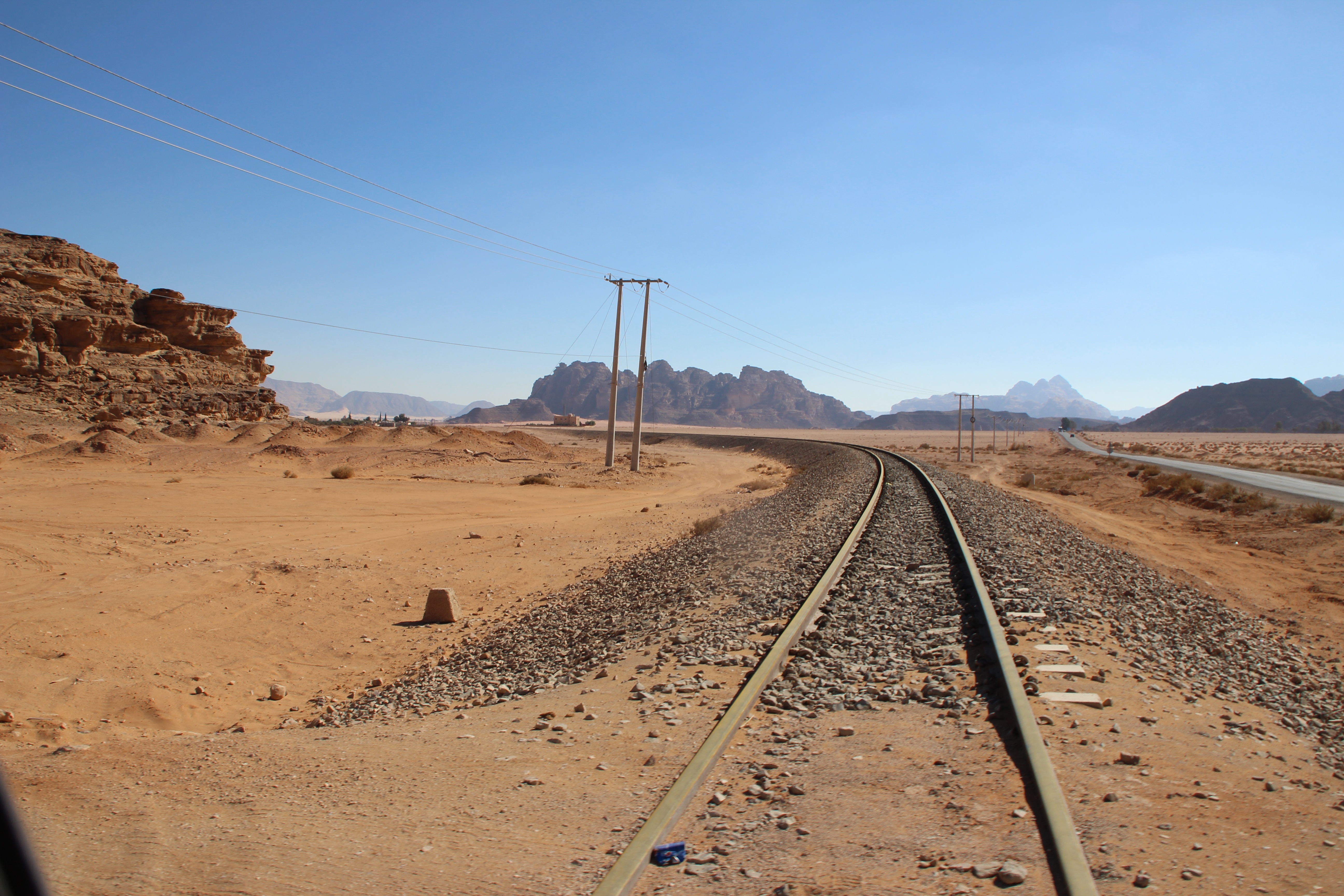Rails on our way to Wadi Rum