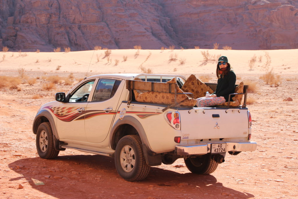 Sitting in our jeep