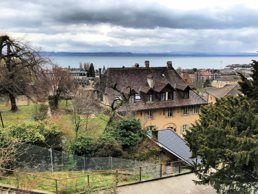 View of Neuchâtel from the train station