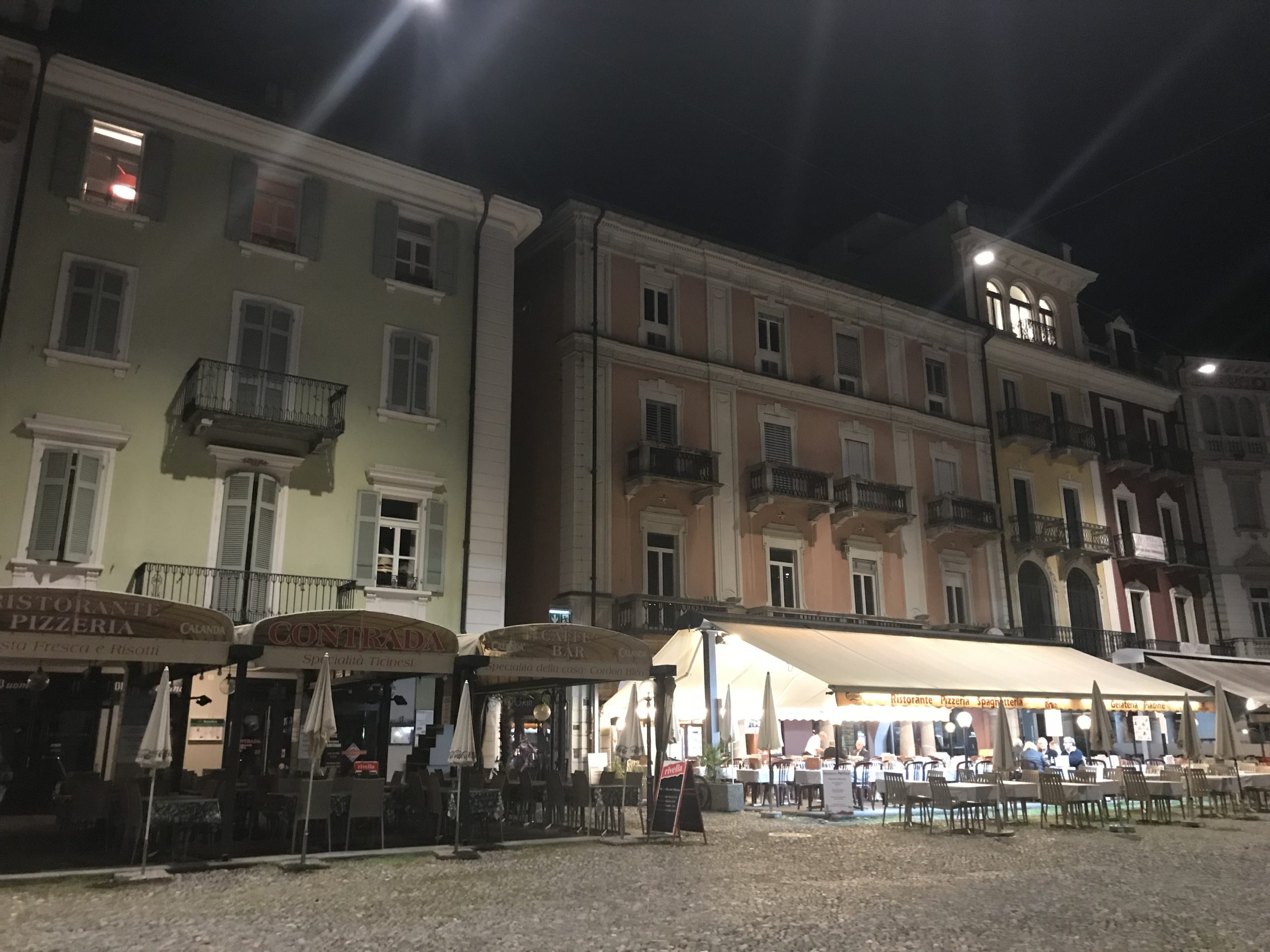 The Piazza Grande at night