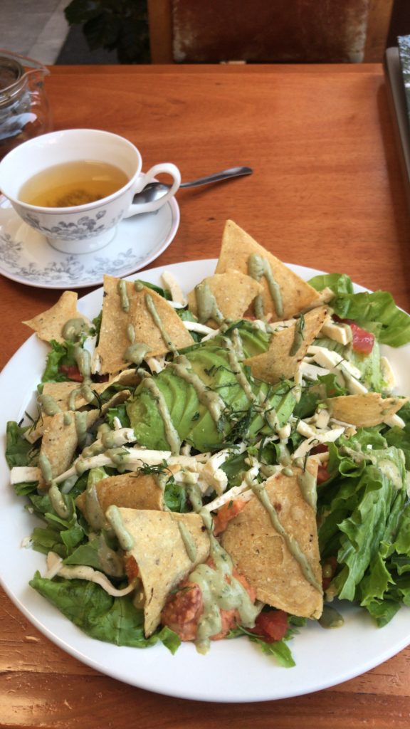 Yummy nacho salad at Café Épico