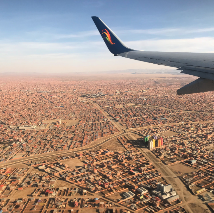 About to land at El Alto international airport