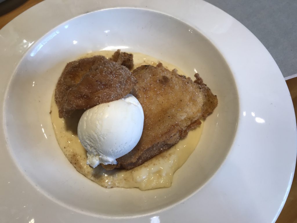 Torrijas for dessert at Santisteban