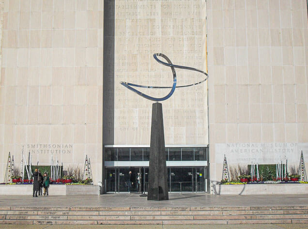 The entrance to the National Museum of American History located in the National Mall