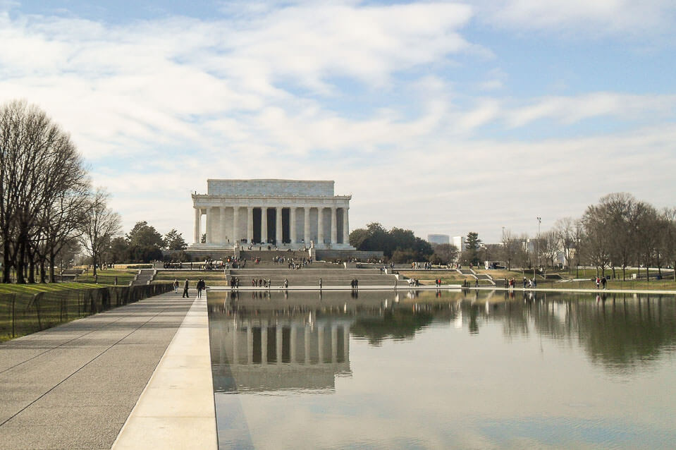 The Reflecting Pool in the National Mall is one of the highlights of Washington DC