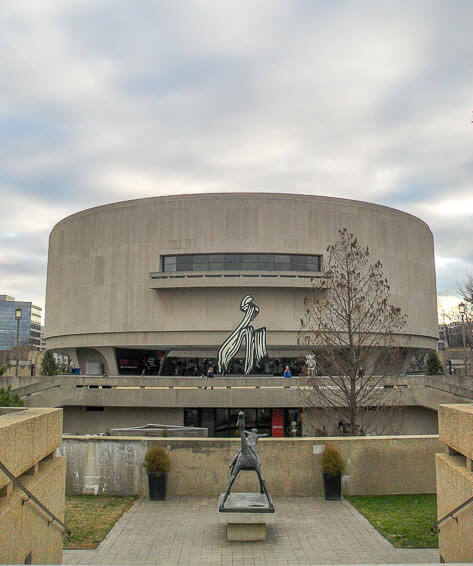 The Hirshhorn Museum is dedicated to contemporary art