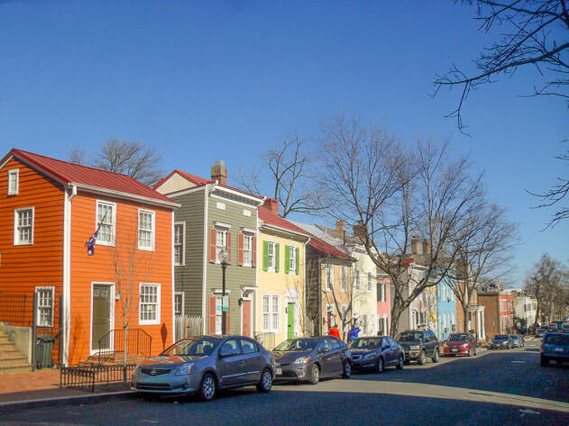 A colorful street in Georgetown