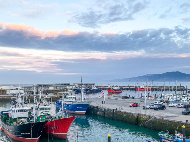 Fishing boats in the nearby port of Getaria