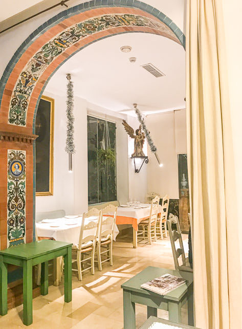 One of the dining rooms at Hotel-Museo Patria Chica