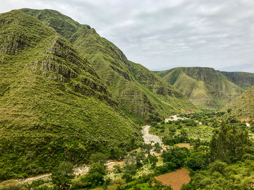 Lush mountains around the Marquiri waterfalls