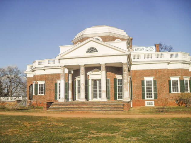 Monticello was Jefferson's estate in the Virginia countryside