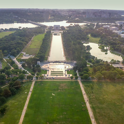 The Reflecting Pool lies on the west side