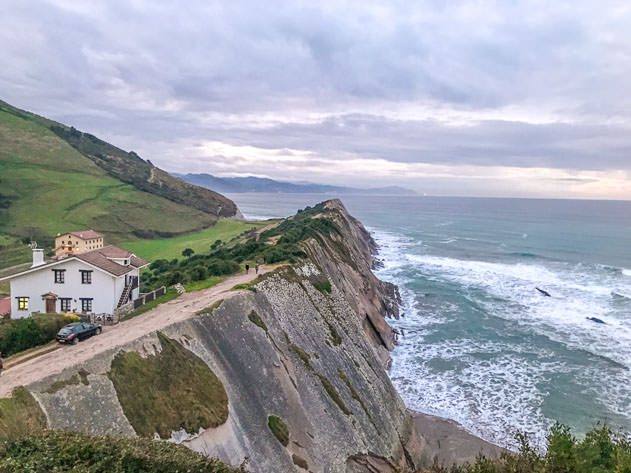 Sunset view on the coast of Zumaia