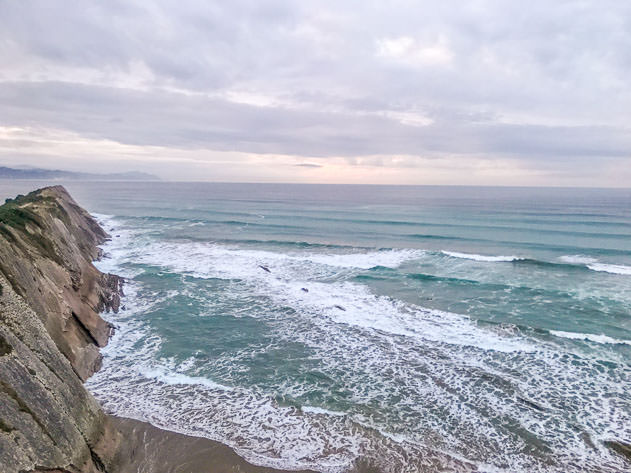 The beauty of the beach in Zumaia