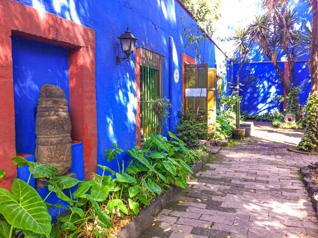 You will find plenty of Frida's collection of pre-Hispanic art in her garden