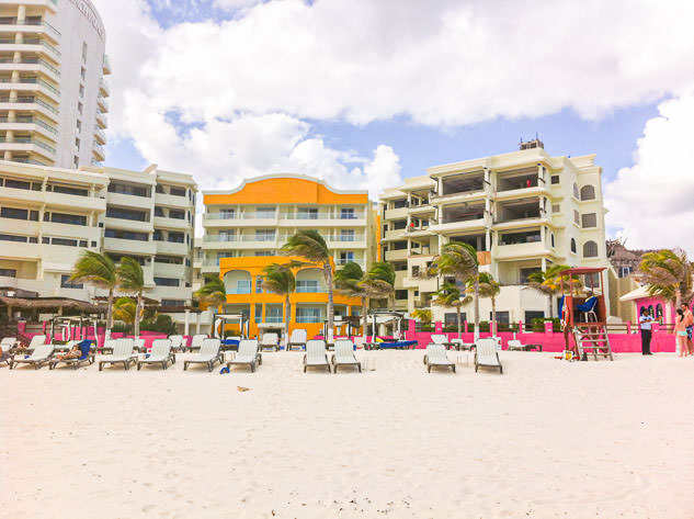 The NYX Hotel in Cancún seen from the beach