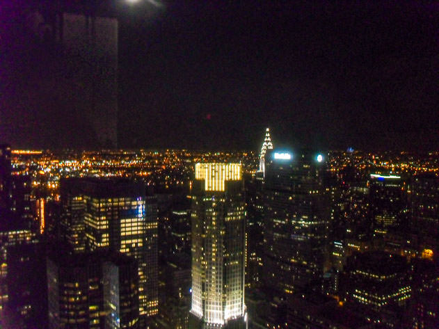 The night view from the Top of the Rock