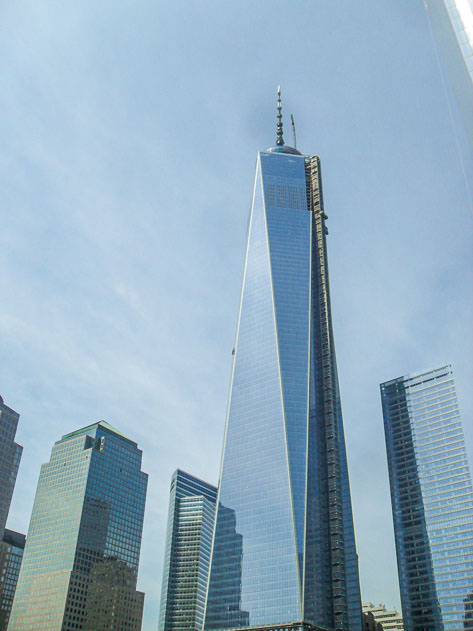 The shiny Liberty Tower features the One World Observatory at the top