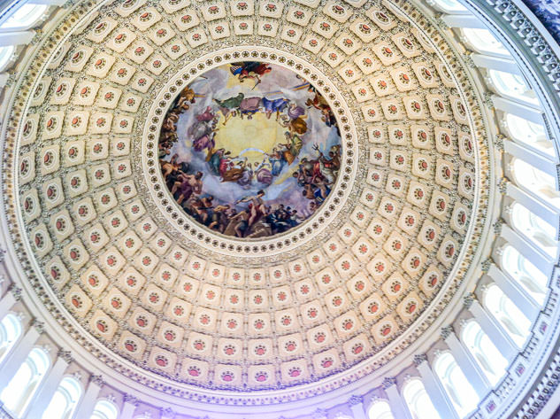 The US Capital Rotunda depicting the Apotheosis of Washington