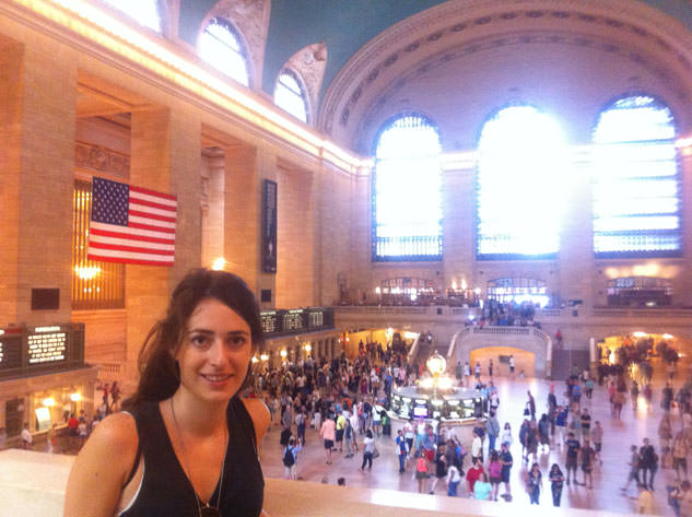 Posing at the Grand Central Terminal