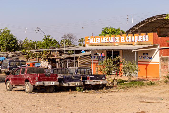 A garage in a random village