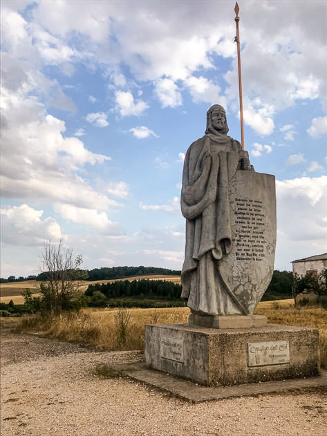 A statue of El Cid in Mecerreyes