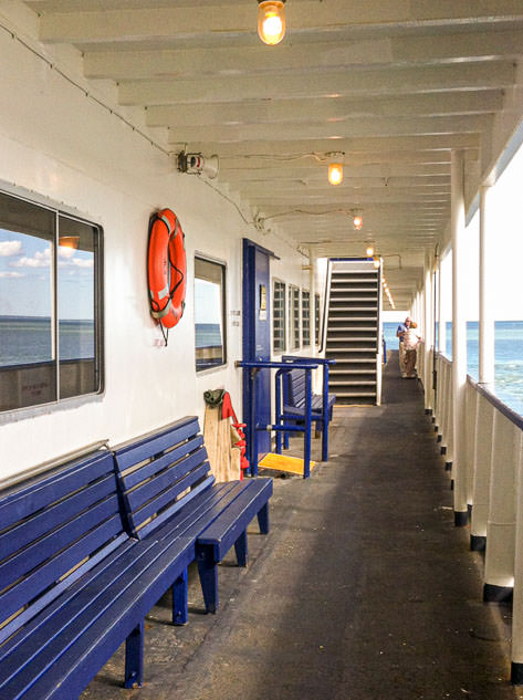 On board of the ferry to Connecticut