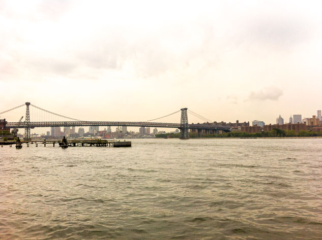 A cloudy day over the East River