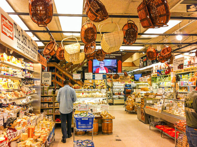 Picking our lunch at Zabar's