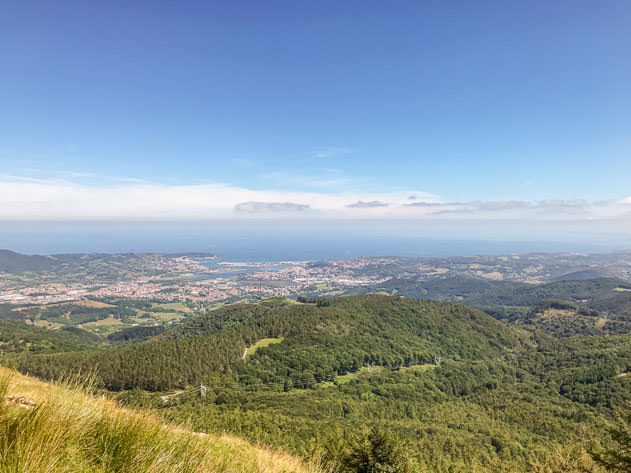 A breathtaking view of Fuenterrabía, Irún and Hendaye from Peñas de Aya