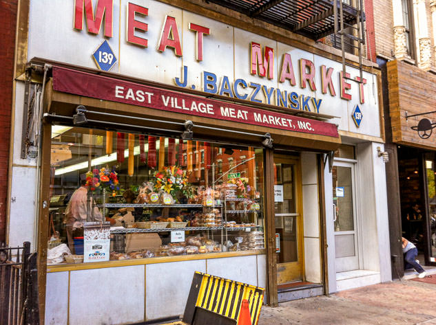 A meat market in the East Village