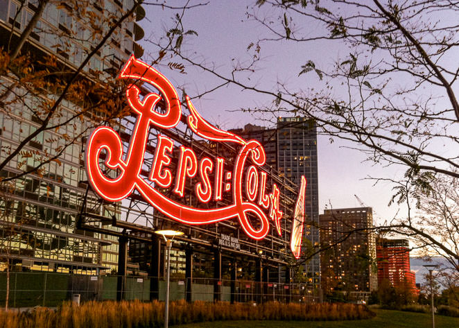 The Pepsi Cola neon sign in Queens