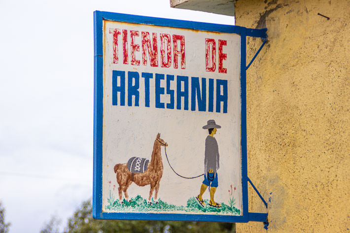 Cute sign outside a shop in Yumani