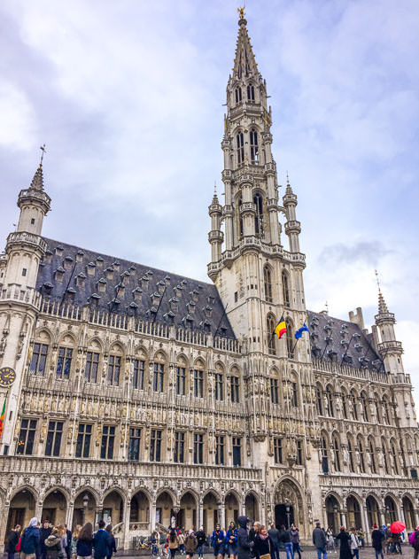 The famous Hôtel de Ville at the Grand Place in Brussels