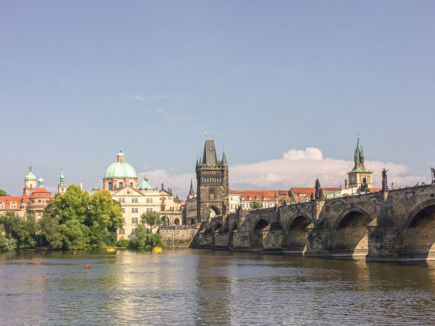 Charles Bridge (Karlův most) is one of the main attractions in Prague